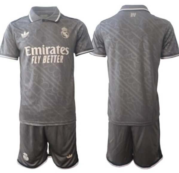Men's Real Madrid Custom 24-25 Gray Third Soccer Jersey Suit,We sell and wholesale Men's Real Madrid Custom 24-25 Gray Third Soccer Jersey Suit on line form chian!